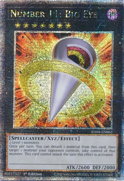 Number 11: Big Eye [RA04-EN062] Quarter Century Secret Rare Yu-Gi-Oh!