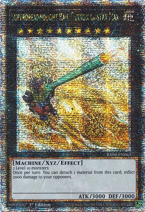 Superdreadnought Rail Cannon Gustav Max [RA04-EN063] Quarter Century Secret Rare Yu-Gi-Oh!