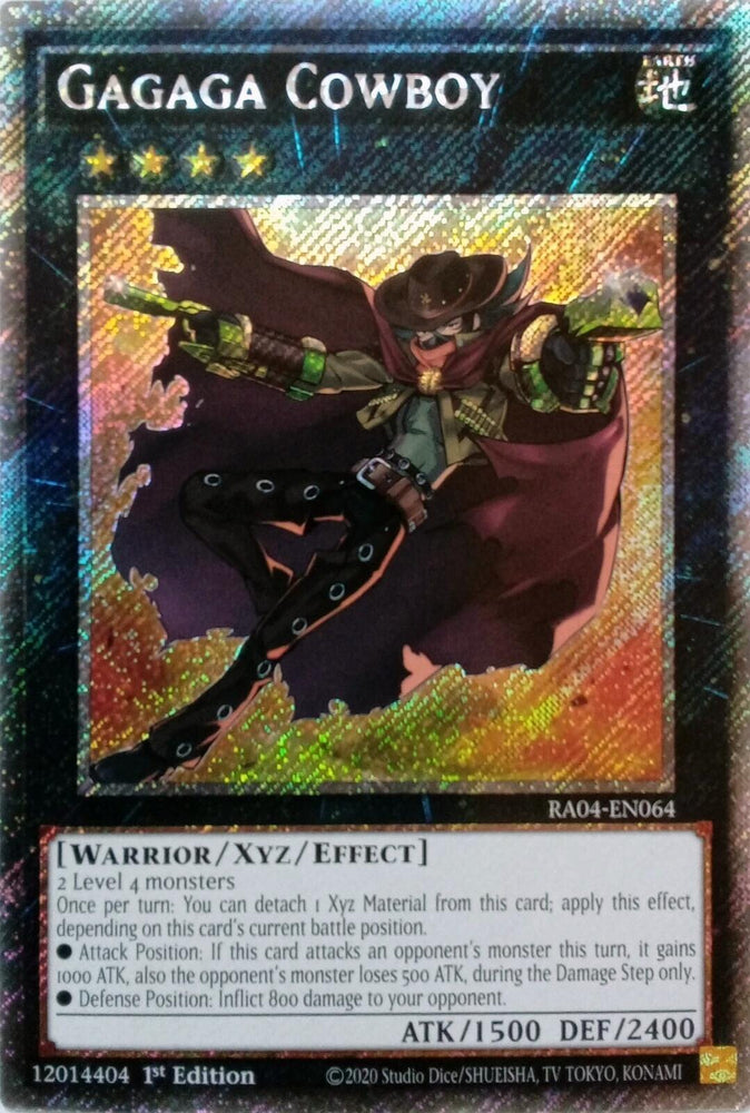 Gagaga Cowboy [RA04-EN064] Platinum Secret Rare Yu-Gi-Oh!