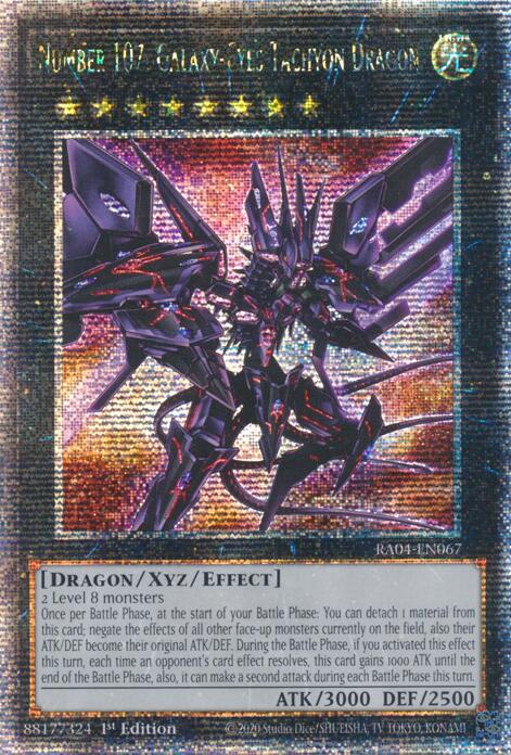 Number 107: Galaxy-Eyes Tachyon Dragon [RA04-EN067] Quarter Century Secret Rare Yu-Gi-Oh!