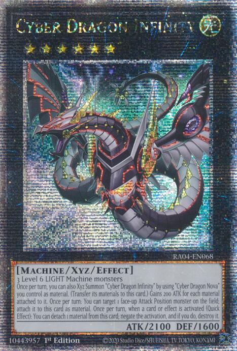 Cyber Dragon Infinity (Alternate Art) [RA04-EN068] Quarter Century Secret Rare Yu-Gi-Oh!