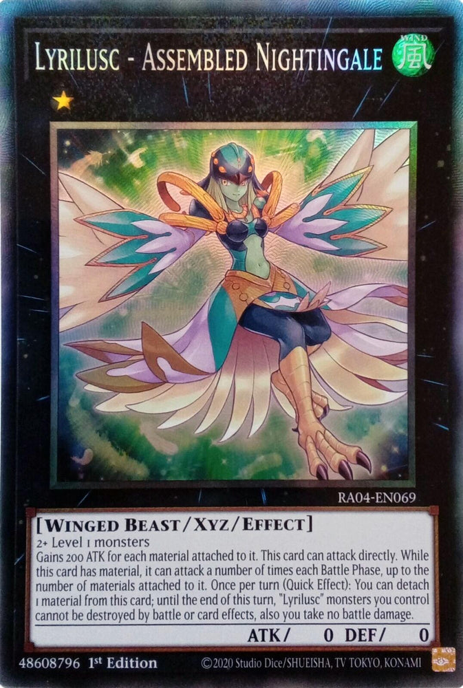 Lyrilusc - Assembled Nightingale [RA04-EN069] Prismatic Collector's Rare Yu-Gi-Oh!