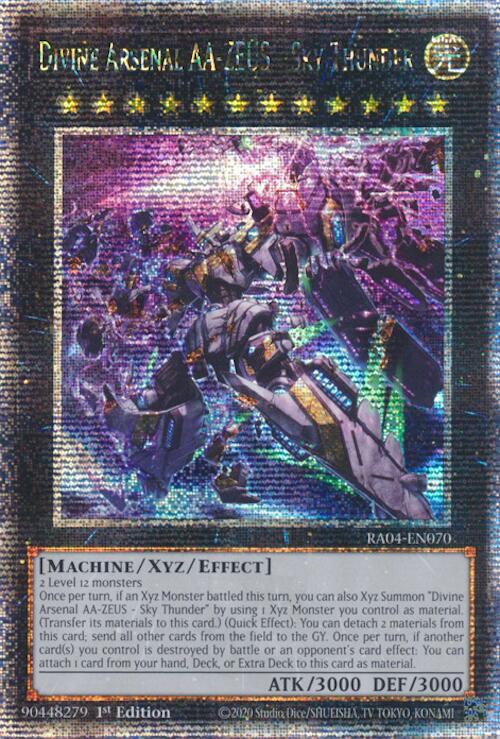 Divine Arsenal AA-ZEUS - Sky Thunder (New Art) [RA04-EN070] Quarter Century Secret Rare Yu-Gi-Oh!