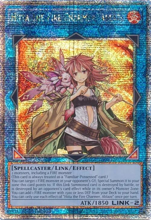 Hiita the Fire Charmer, Ablaze [RA04-EN074] Quarter Century Secret Rare Yu-Gi-Oh!