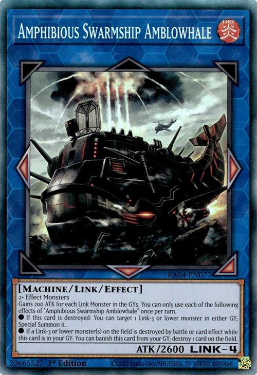 Amphibious Swarmship Amblowhale [RA04-EN077] Prismatic Collector's Rare Yu-Gi-Oh!