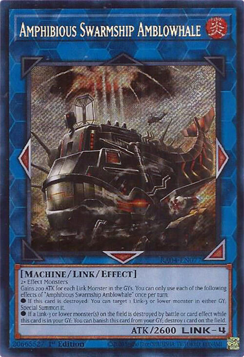 Amphibious Swarmship Amblowhale [RA04-EN077] Secret Rare Yu-Gi-Oh!