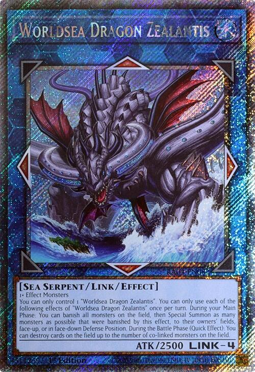 Worldsea Dragon Zealantis [RA04-EN082] Platinum Secret Rare Yu-Gi-Oh!
