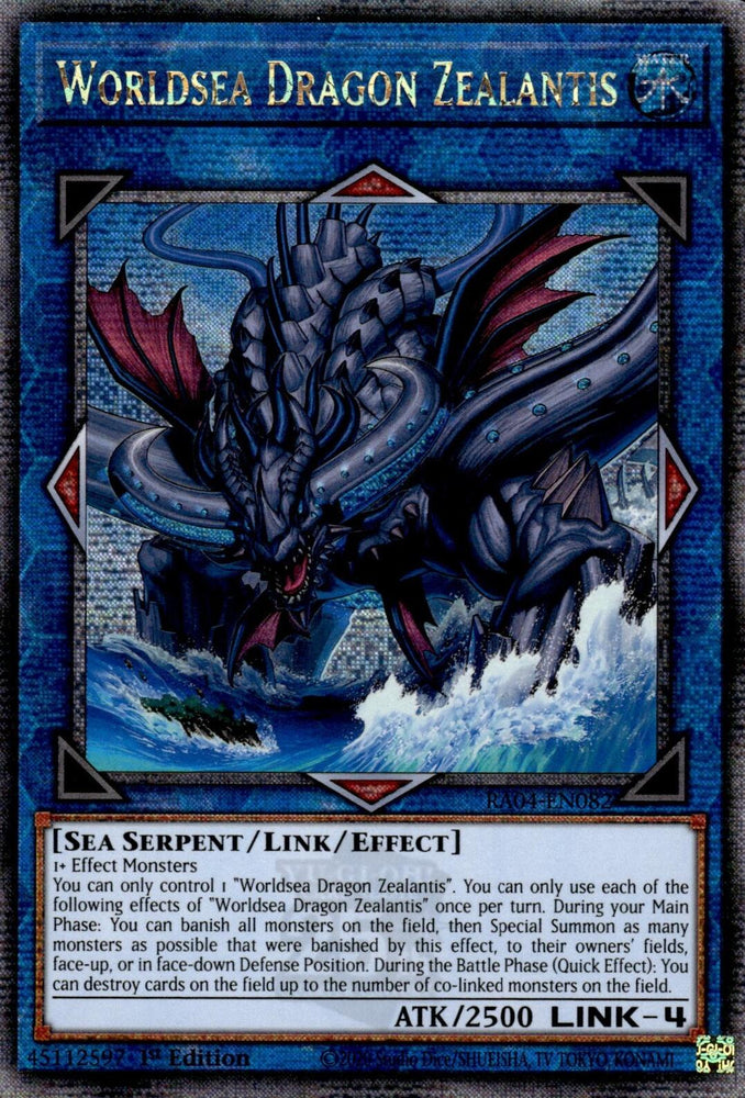 Worldsea Dragon Zealantis [RA04-EN082] Quarter Century Secret Rare Yu-Gi-Oh!