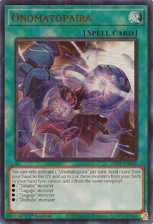 Onomatopaira [RA04-EN089] Ultra Rare Yu-Gi-Oh!