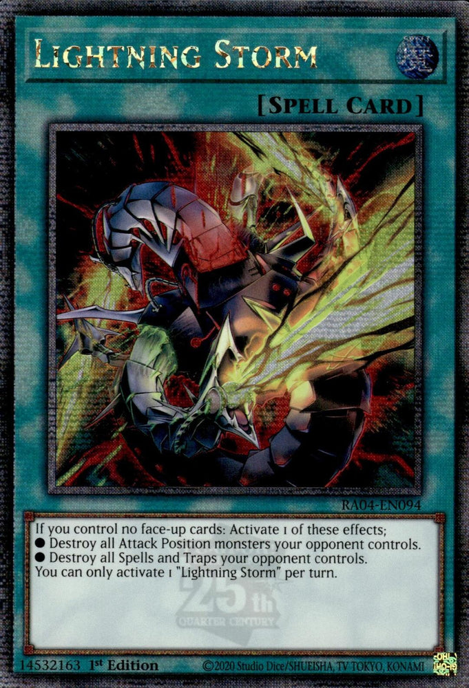 Lightning Storm (New Art) [RA04-EN094] Quarter Century Secret Rare Yu-Gi-Oh!