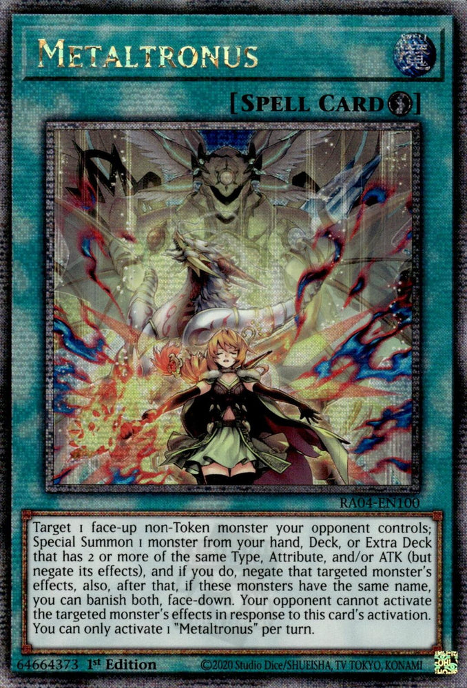 Metaltronus [RA04-EN100] Quarter Century Secret Rare Yu-Gi-Oh!