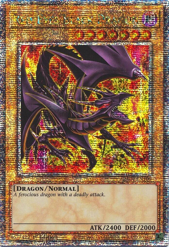Red-Eyes Black Dragon (8th Art) [RA04-EN109] Quarter Century Secret Rare Yu-Gi-Oh!