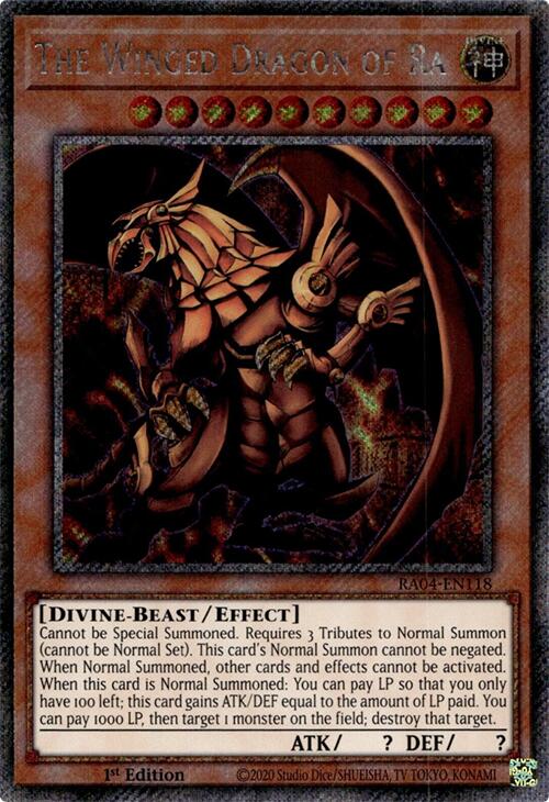 The Winged Dragon of Ra [RA04-EN118] Platinum Secret Rare Yu-Gi-Oh!