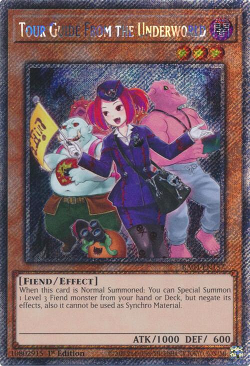 Tour Guide from the Underworld (Alternate Art) [RA04-EN157] Platinum Secret Rare Yu-Gi-Oh!