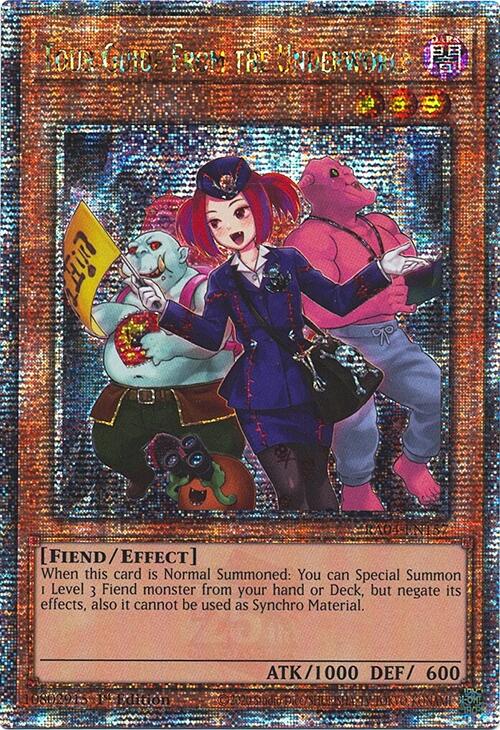 Tour Guide from the Underworld (Alternate Art) [RA04-EN157] Quarter Century Secret Rare Yu-Gi-Oh!