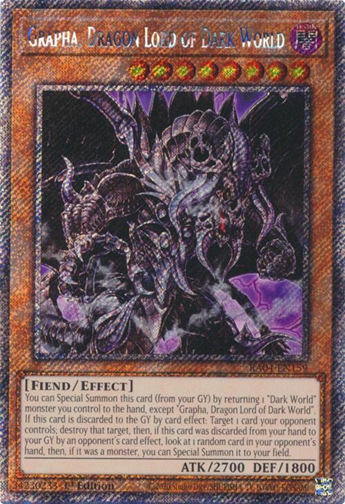 Grapha, Dragon Lord of Dark World [RA04-EN159] Platinum Secret Rare Yu-Gi-Oh!
