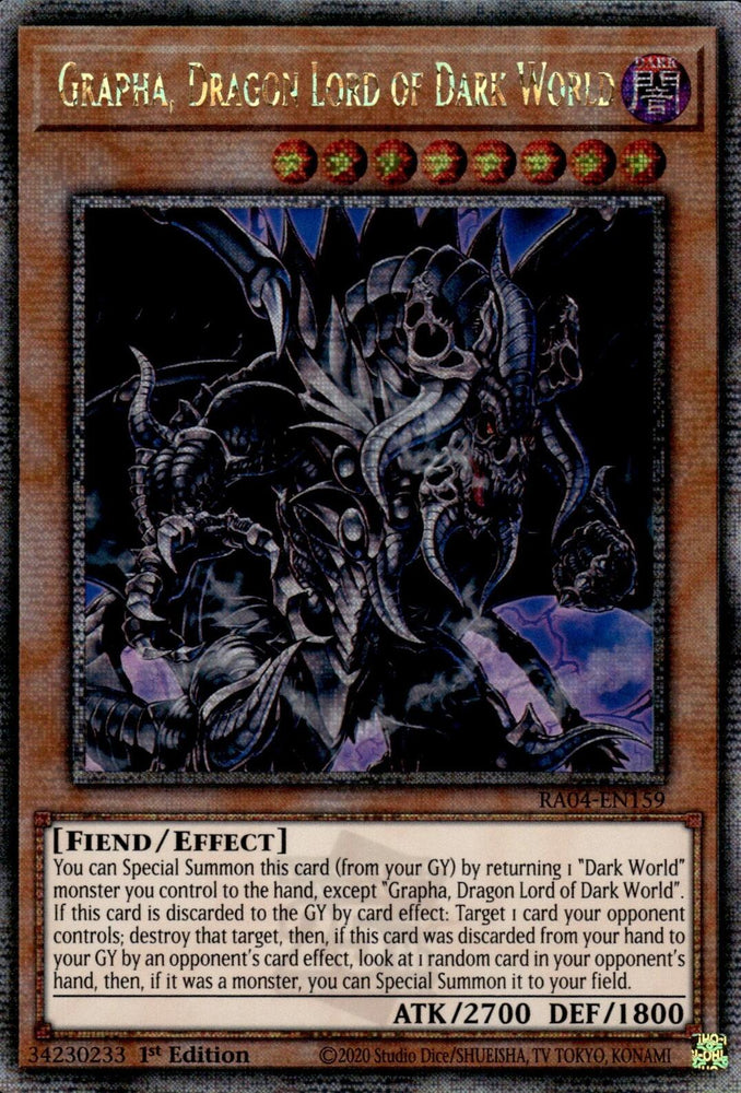 Grapha, Dragon Lord of Dark World [RA04-EN159] Quarter Century Secret Rare Yu-Gi-Oh!