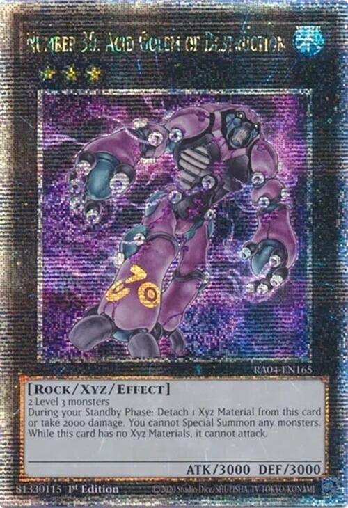 Number 30: Acid Golem of Destruction [RA04-EN165] Quarter Century Secret Rare Yu-Gi-Oh!