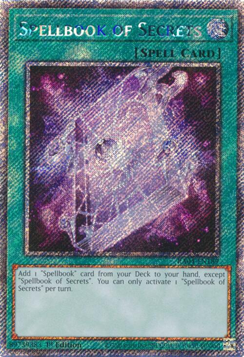 Spellbook of Secrets [RA04-EN189] Platinum Secret Rare Yu-Gi-Oh!