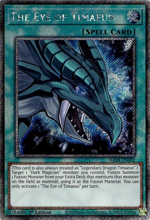 The Eye of Timaeus [RA04-EN192] Platinum Secret Rare Yu-Gi-Oh!