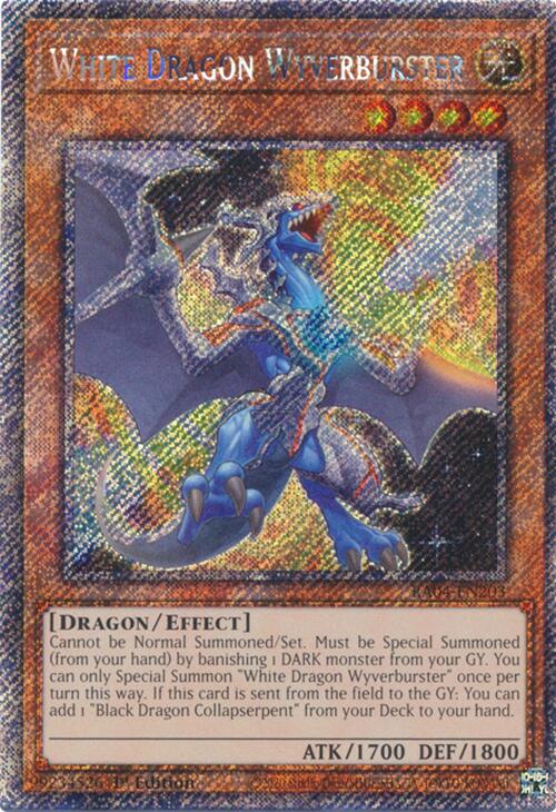White Dragon Wyverburster [RA04-EN203] Platinum Secret Rare Yu-Gi-Oh!