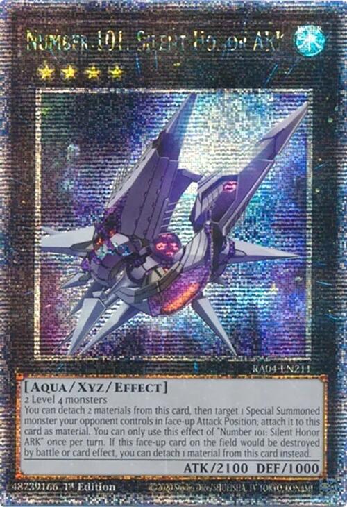 Number 101: Silent Honor ARK [RA04-EN211] Quarter Century Secret Rare Yu-Gi-Oh!