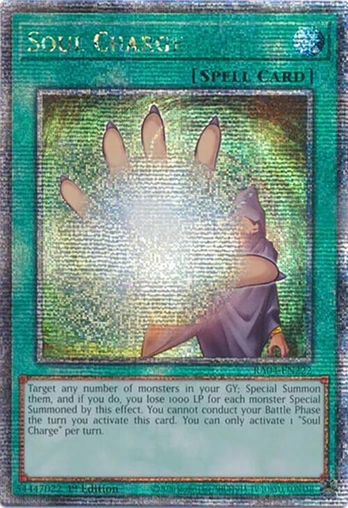 Soul Charge [RA04-EN222] Quarter Century Secret Rare Yu-Gi-Oh!