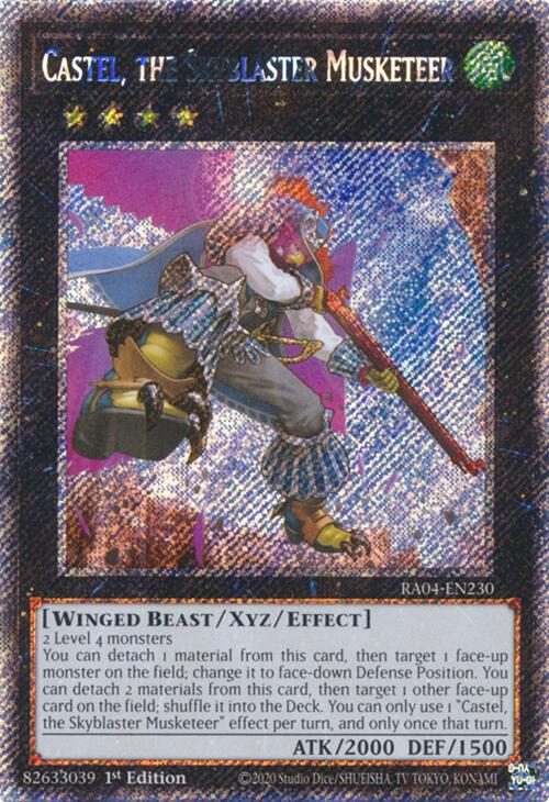 Castel, the Skyblaster Musketeer [RA04-EN230] Platinum Secret Rare Yu-Gi-Oh!