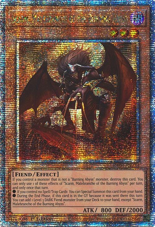 Scarm, Malebranche of the Burning Abyss [RA04-EN233] Quarter Century Secret Rare Yu-Gi-Oh!