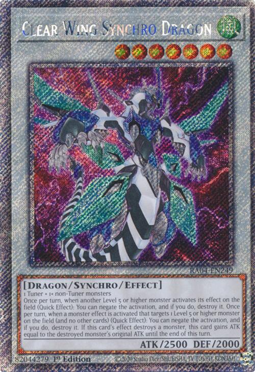 Clear Wing Synchro Dragon [RA04-EN249] Platinum Secret Rare Yu-Gi-Oh!