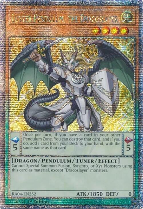 Luster Pendulum, the Dracoslayer [RA04-EN252] Quarter Century Secret Rare Yu-Gi-Oh!