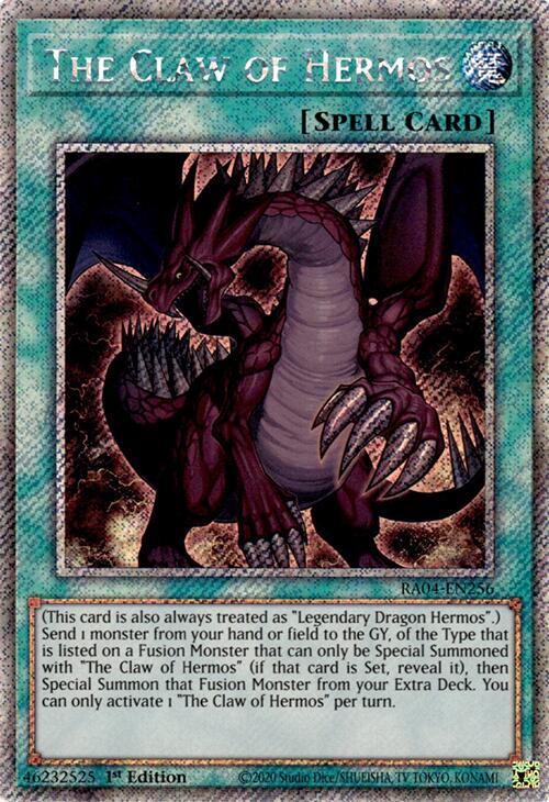 The Claw of Hermos [RA04-EN256] Platinum Secret Rare Yu-Gi-Oh!