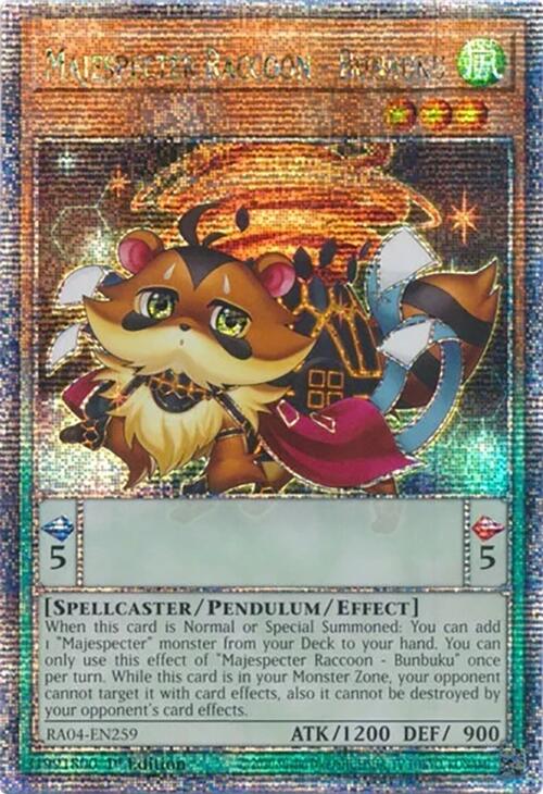 Majespecter Raccoon - Bunbuku [RA04-EN259] Quarter Century Secret Rare Yu-Gi-Oh!