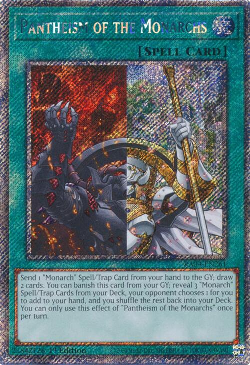 Pantheism of the Monarchs [RA04-EN261] Platinum Secret Rare Yu-Gi-Oh!