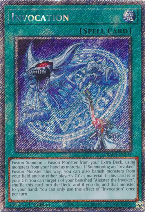 Invocation [RA04-EN281] Platinum Secret Rare Yu-Gi-Oh!