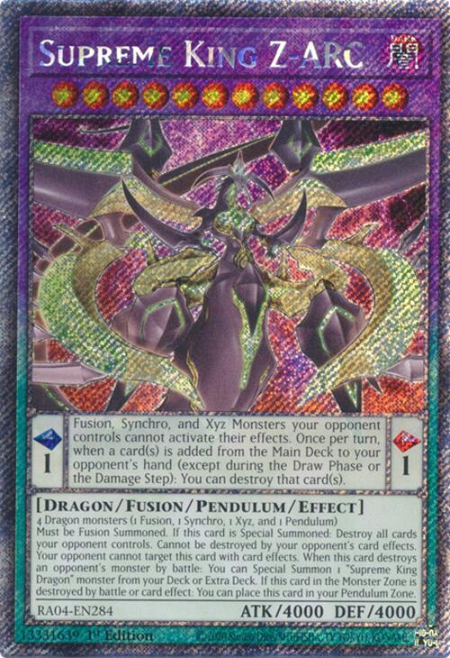 Supreme King Z-ARC [RA04-EN284] Platinum Secret Rare Yu-Gi-Oh!