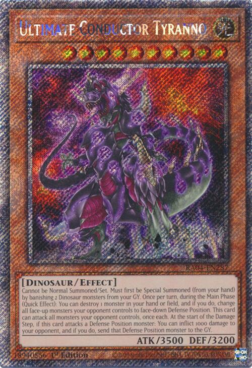 Ultimate Conductor Tyranno [RA04-EN287] Platinum Secret Rare Yu-Gi-Oh!