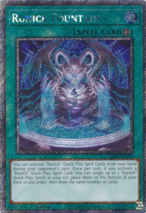Runick Fountain [RA04-EN296] Platinum Secret Rare Yu-Gi-Oh!