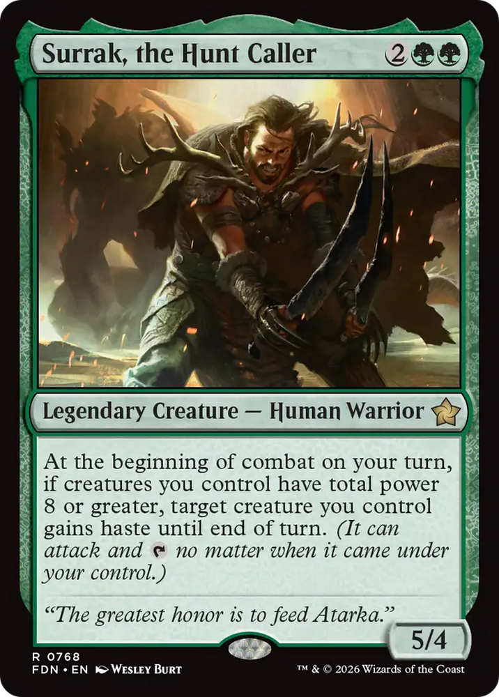 Surrak, the Hunt Caller (0768) [Foundations] Magic: The Gathering