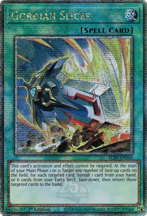 Gordian Slicer [ALIN-EN066] Quarter Century Secret Rare Yu-Gi-Oh!