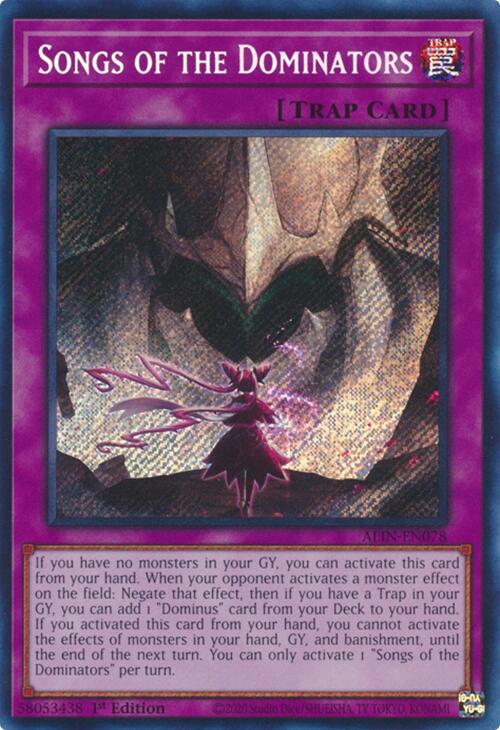 Songs of the Dominators [ALIN-EN078] Secret Rare Yu-Gi-Oh!