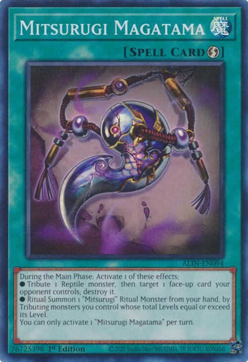 Mitsurugi Magatama [ALIN-EN094] Super Rare Yu-Gi-Oh!
