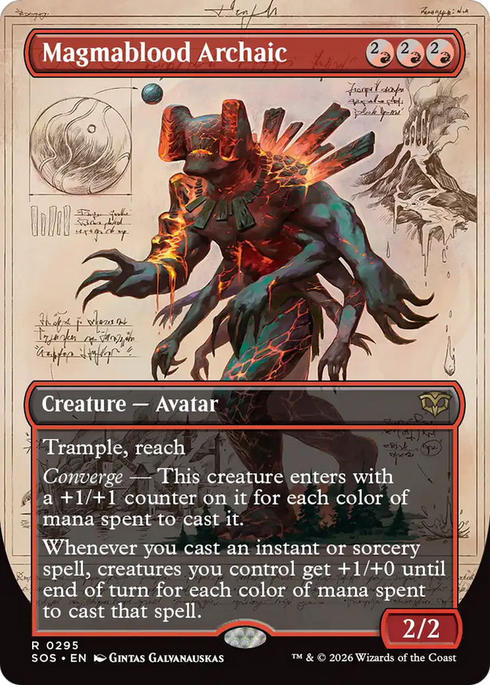 Magmablood Archaic (Borderless) [Secrets of Strixhaven] Magic: The Gathering