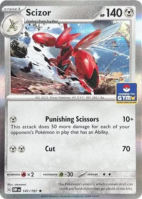 Scizor (141/197) (Pokemon Gym Promo) [Scarlet & Violet: Obsidian Flames] Pokémon