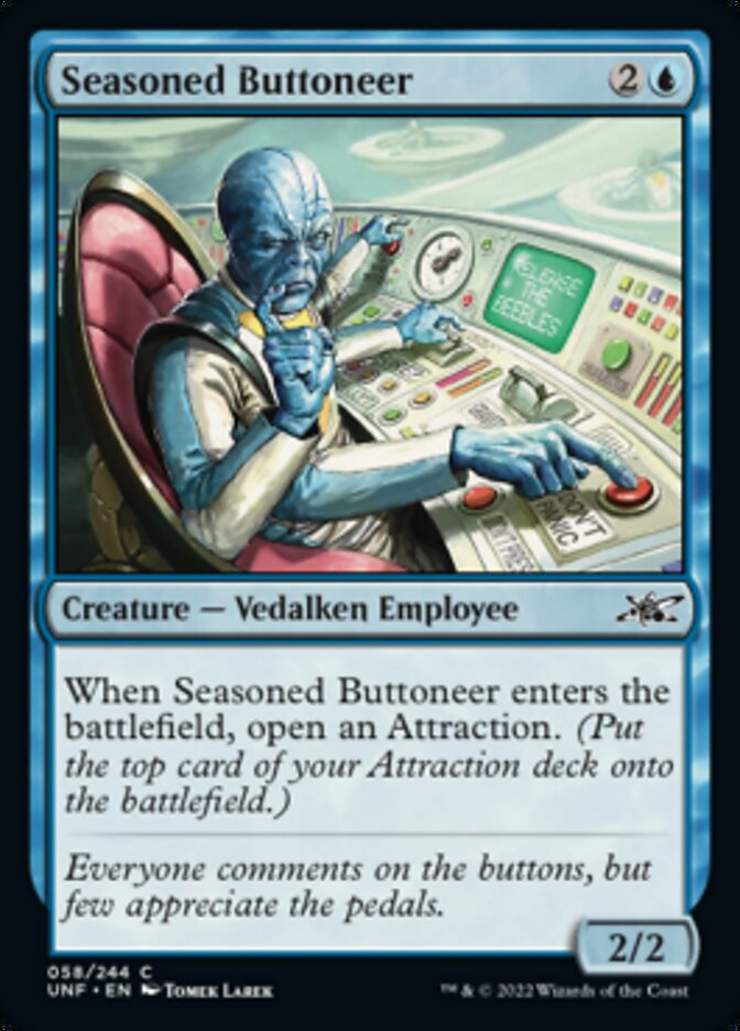Seasoned Buttoneer [Unfinity] Magic: The Gathering