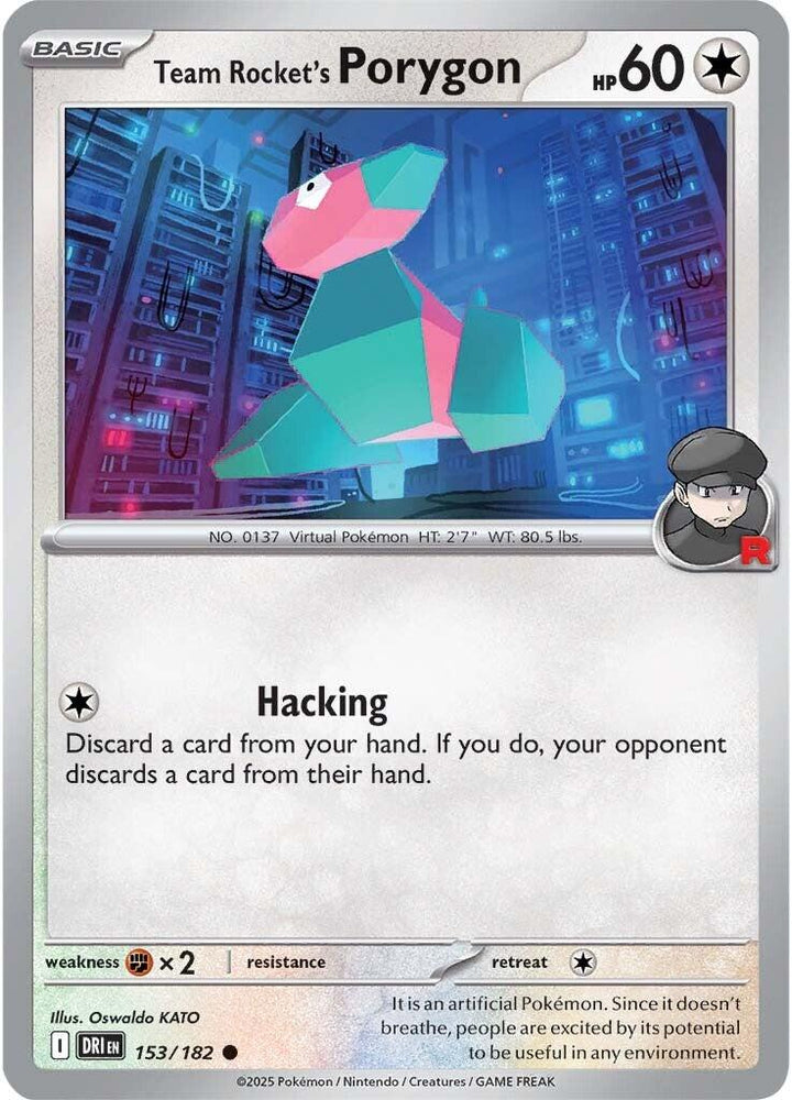 Team Rocket's Porygon (153/182) [Scarlet & Violet: Destined Rivals] Pokémon