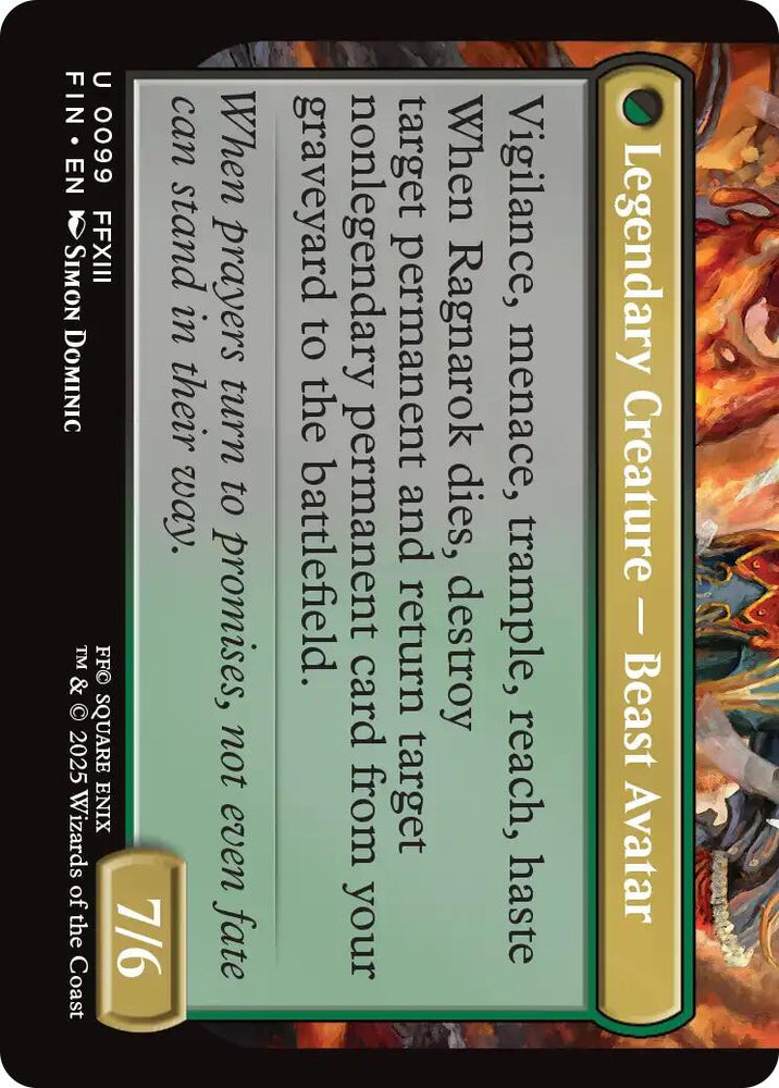 Fang, Fearless l'Cie [FINAL FANTASY] Magic: The Gathering