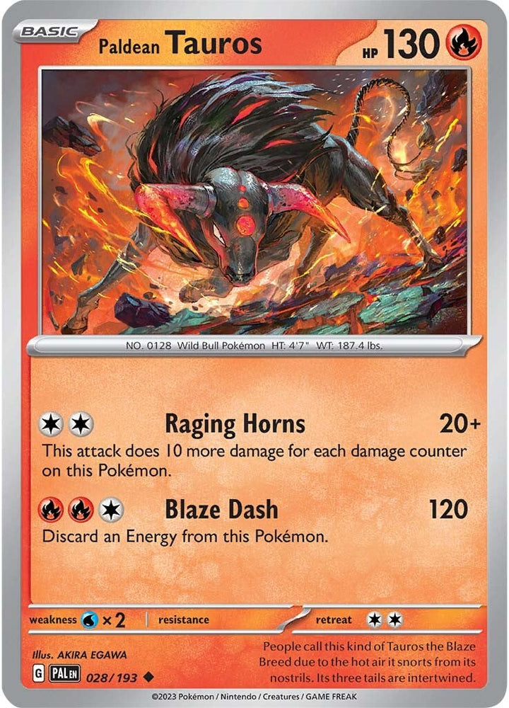 Paldean Tauros (028/193) [Scarlet & Violet: Paldea Evolved] Pokémon