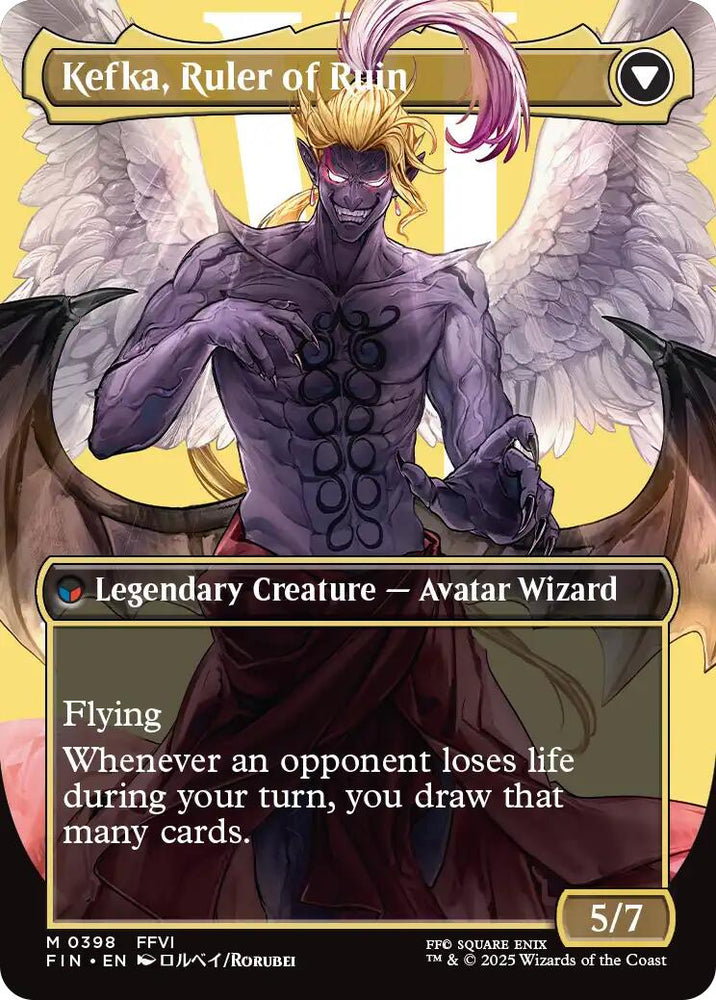 Kefka, Court Mage // Kefka, Ruler of Ruin (Borderless) (0398) [FINAL FANTASY] Magic: The Gathering