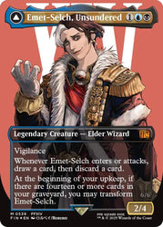 Emet-Selch, Unsundered // Hades, Sorcerer of Eld (Borderless) (Surge Foil) [FINAL FANTASY] Magic: The Gathering